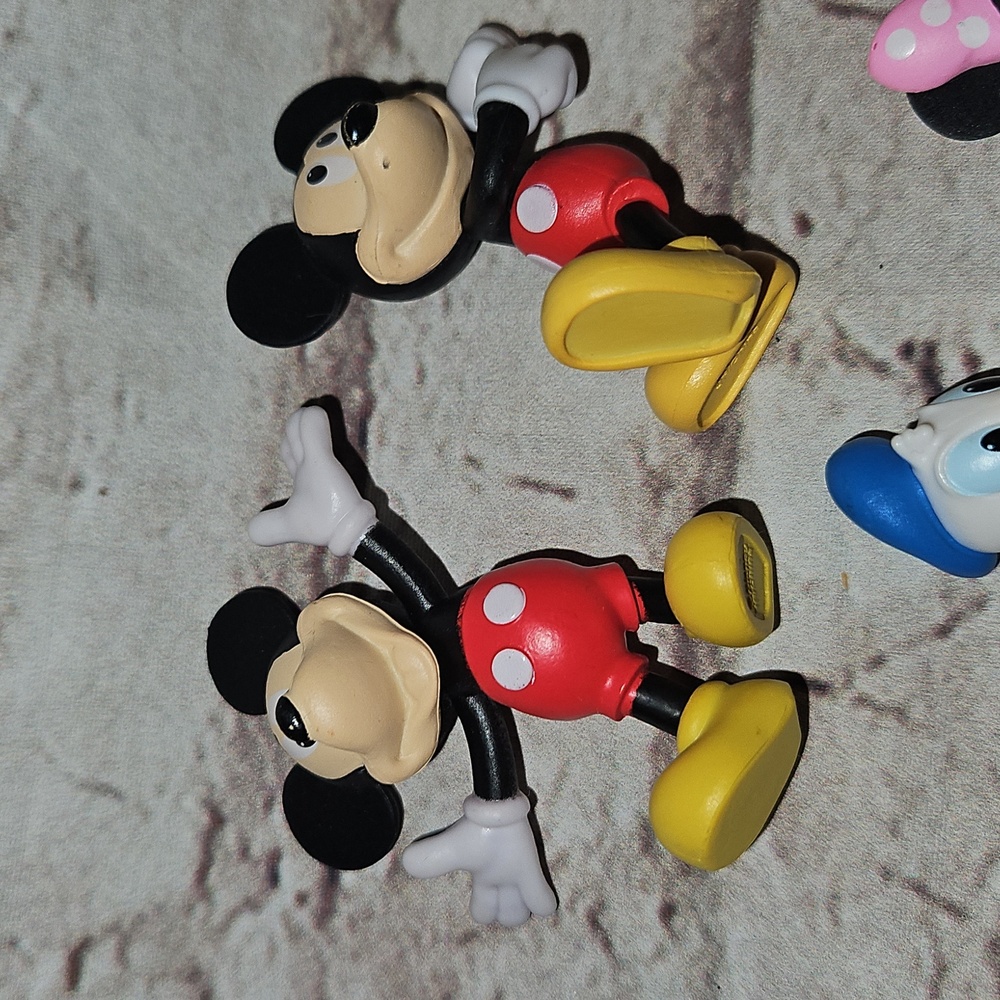 Disney Lot Figures Cake Toppers Mickey Minni Chip Dake Pluto Donald - Picture 2 of 5